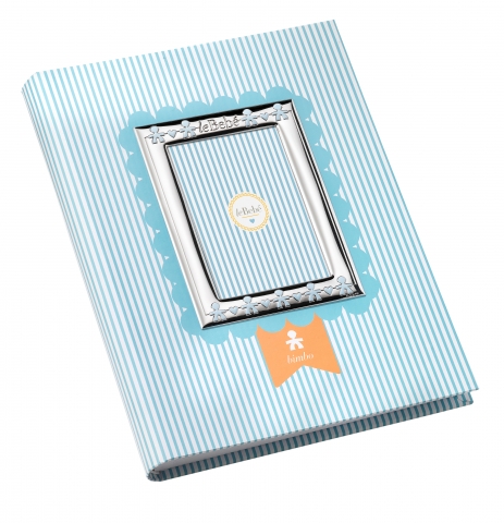 Album Le Bebè portafoto cornice e diario bimbo linea Pois Primi Ricordi in argento