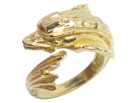 Anello a delfino in oro giallo 18kt