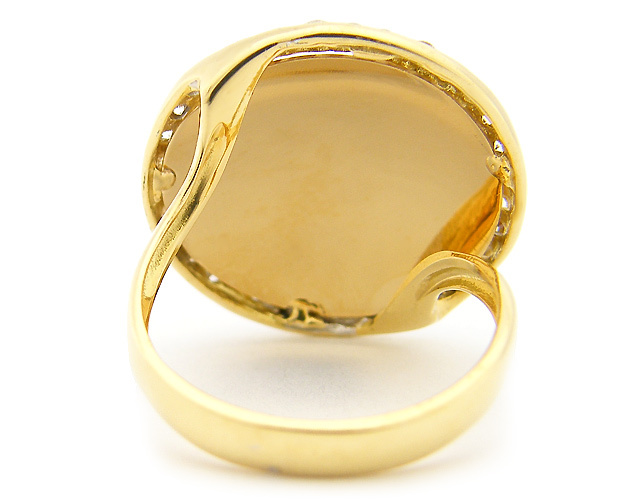 18K Yellow and White Gold Ring
