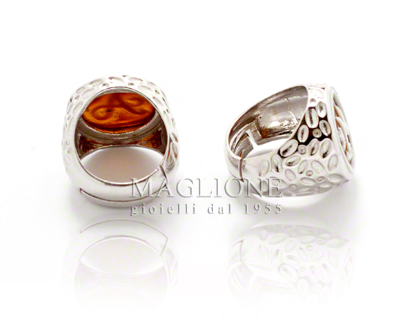 925k Silver Ring with handmade customizable Cameo