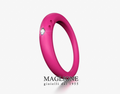 Silver, Silicone and Diamond Ring