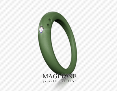 Silver, Silicone and Diamond Ring