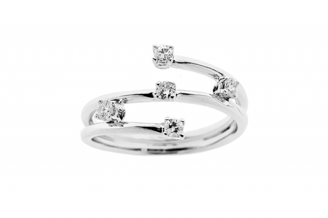 Grama & Mounier - 18K White Gold 0.25ct Natural Diamond Ring