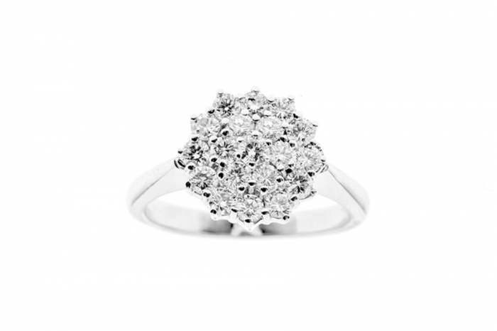 925k Silver Ring with Cubic Zirconia 0.96ct