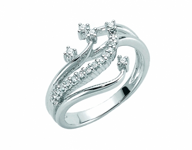 Anello fantasia Miluna con Diamanti in oro bianco 18kt LID2927