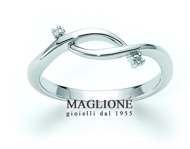 Anello fantasia Miluna con Diamanti Naturali 0.03ct in oro bianco 18kt LID1981