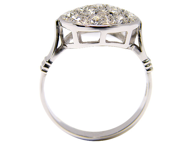 18K White Gold and Cubic Zirconia Ring