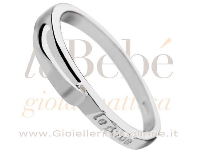 Anello Le Bebè - base per ciondoli in oro bianco lbb031b