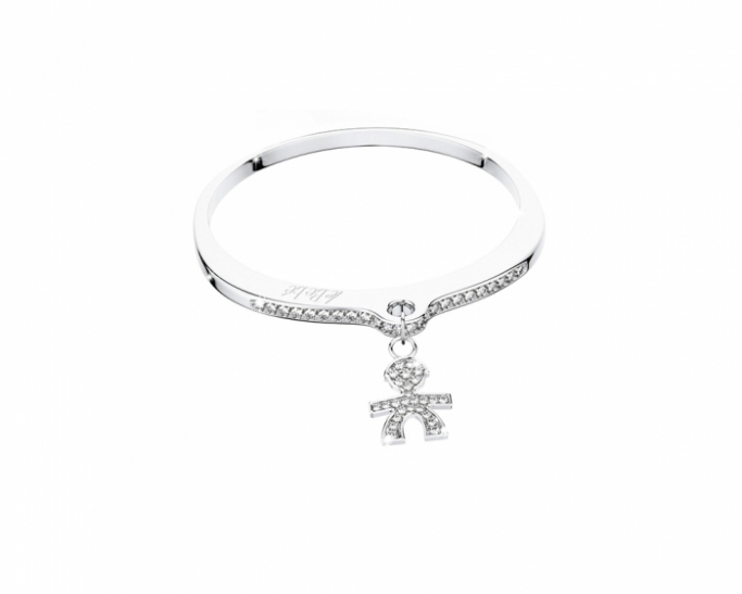 Anello Le Bebè - i solitari - maschietto con pavè di brillanti in oro bianco