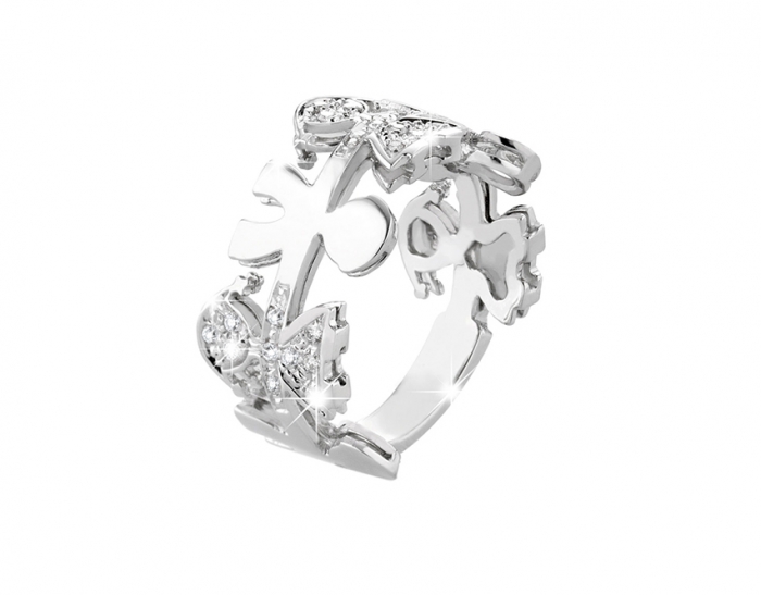 Le Bebè - 18k White Gold with Diamonds Girl Ring