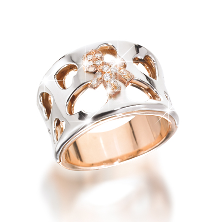 Le Bebé - 18k White and Rose Gold with 0.12ct Diamond Boy Ring
