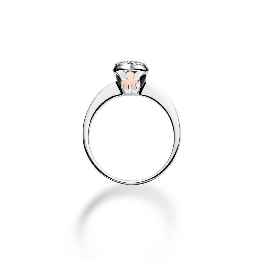 Le Bebé - 18k White and Rose Gold with 0.17ct Diamond Boy Ring