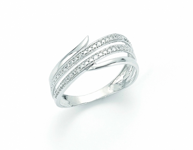Anello Miluna fantasia con Diamanti 0.03ct in oro bianco LID3038X