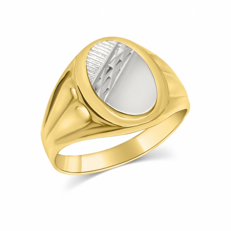 18k Yellow and White Gold Ring