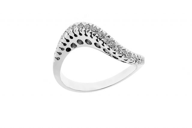 925k Silver Ring with Cubic Zirconia 0.32ct