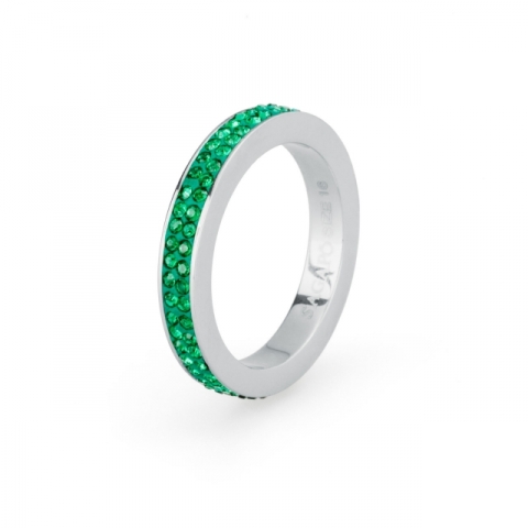Anello S'Agapò by BrosWay collezione Crystal Ring in acciaio con cristalli