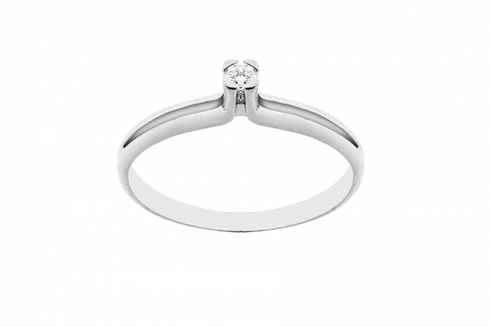 925k Silver Ring with Cubic Zirconia 0.05ct
