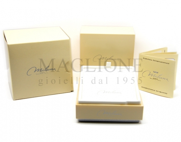 Anello solitario Luxury Miluna con Diamante Naturale 0.08ct in oro bianco 18kt