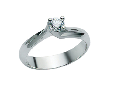 Anello solitario Miluna con Diamante Naturale 0.06ct in oro bianco 18kt LID1335-D6