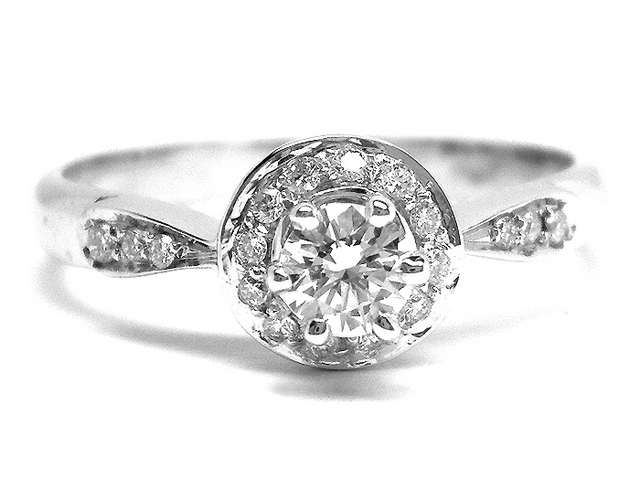 Anello solitario Roger Gems con Diamanti Naturali IF 0.30ct in oro bianco 18kt