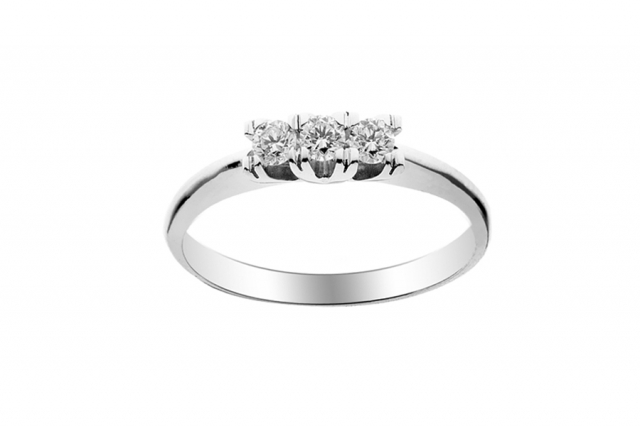 Grama & Mounier - 18K White Gold 0.24ct Natural Diamond Ring