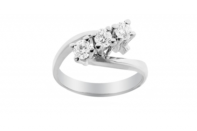 925k Silver Ring with Cubic Zirconia 0.60ct