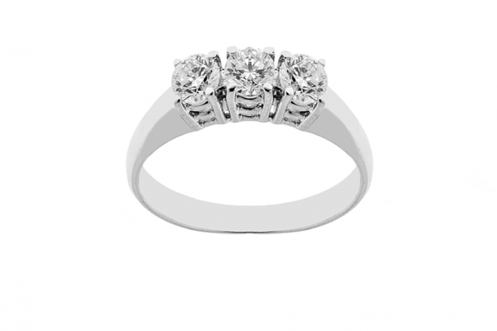 Grama & Mounier - 18K White Gold 0.75ct Natural Diamond Ring
