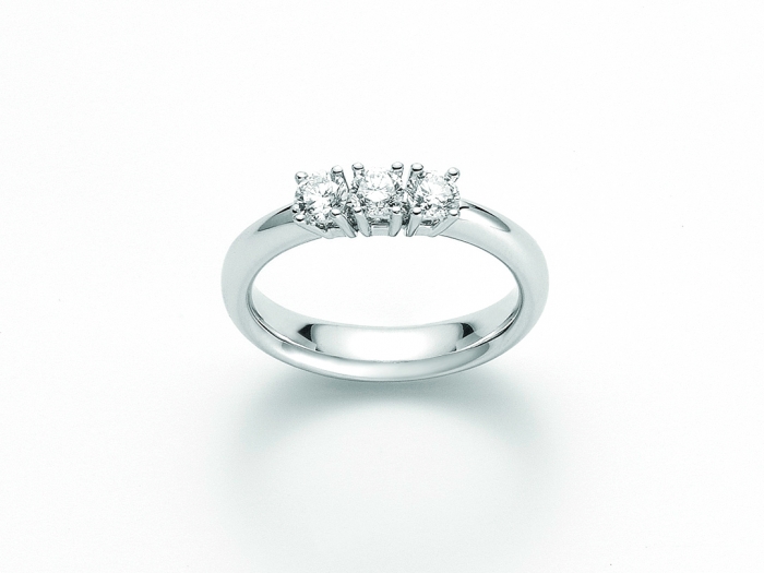 18K White Gold 0.27ct Natural Diamonds Ring MILUNA