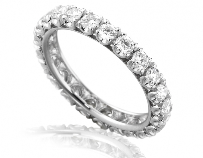 18K White Gold with 1.45ct Diamonds Ring
