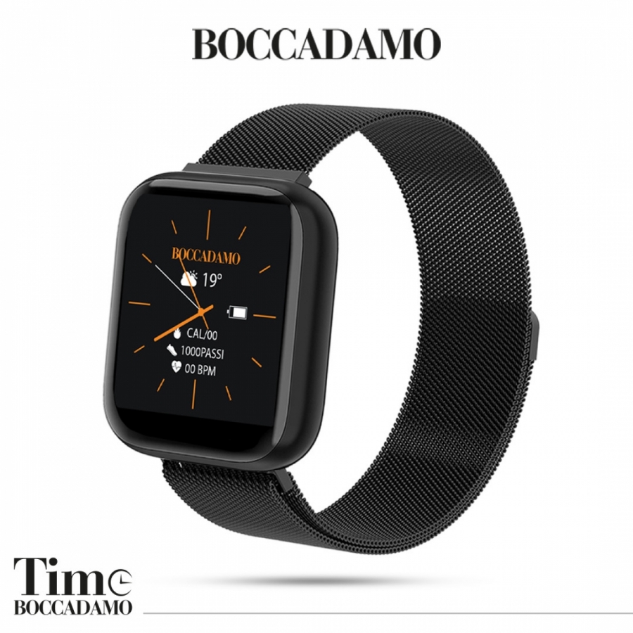 Boccadamo - Orologio smartwatch SmartMe in maglia mesh nera