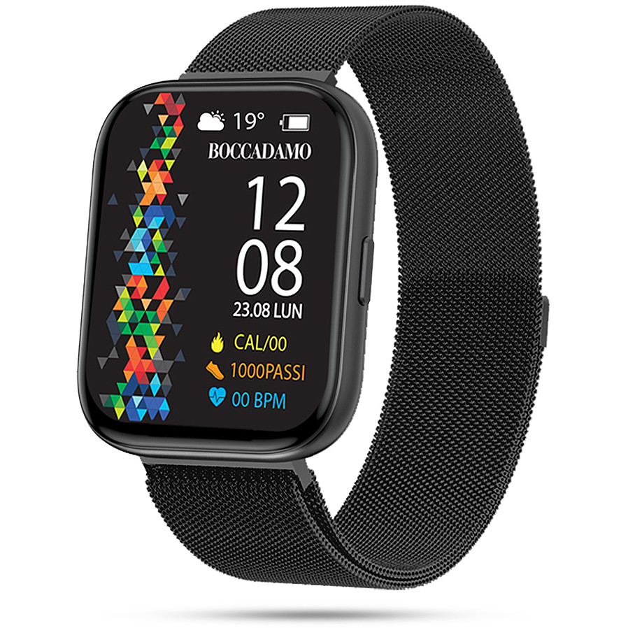 Boccadamo - Orologio smartwatch SmartMe Plus in maglia mesh nera