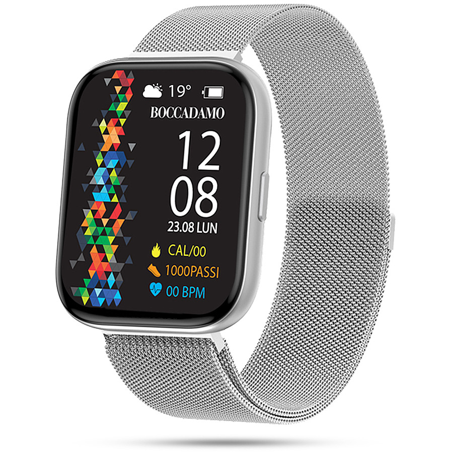 Boccadamo - Orologio smartwatch SmartMe Plus in maglia mesh silver