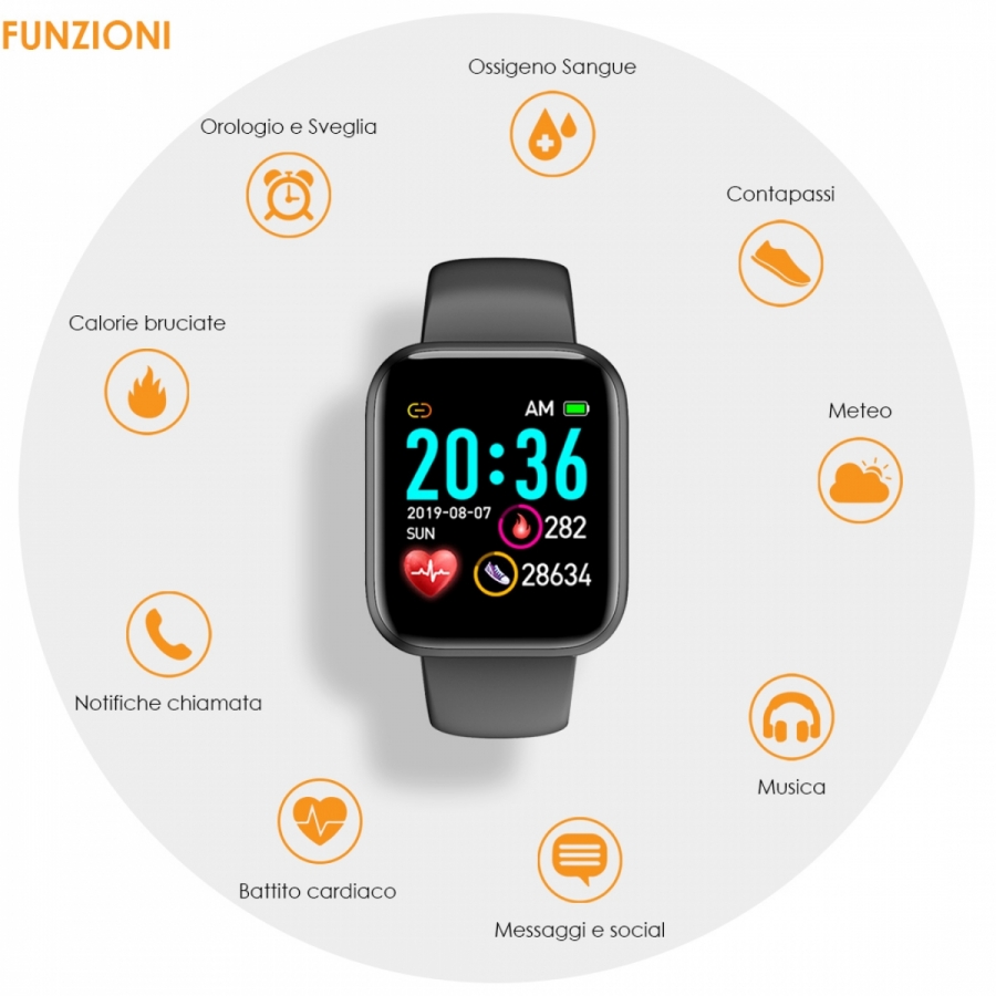 Boccadamo - Orologio smartwatch SmartMe total black