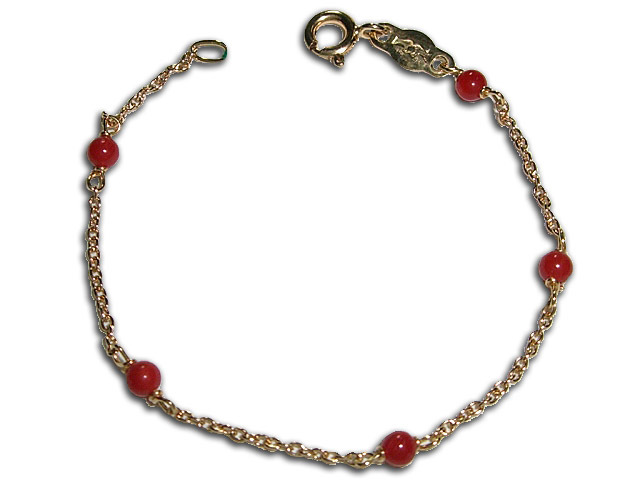 Bracciale Baby con corallini oro giallo 18kt