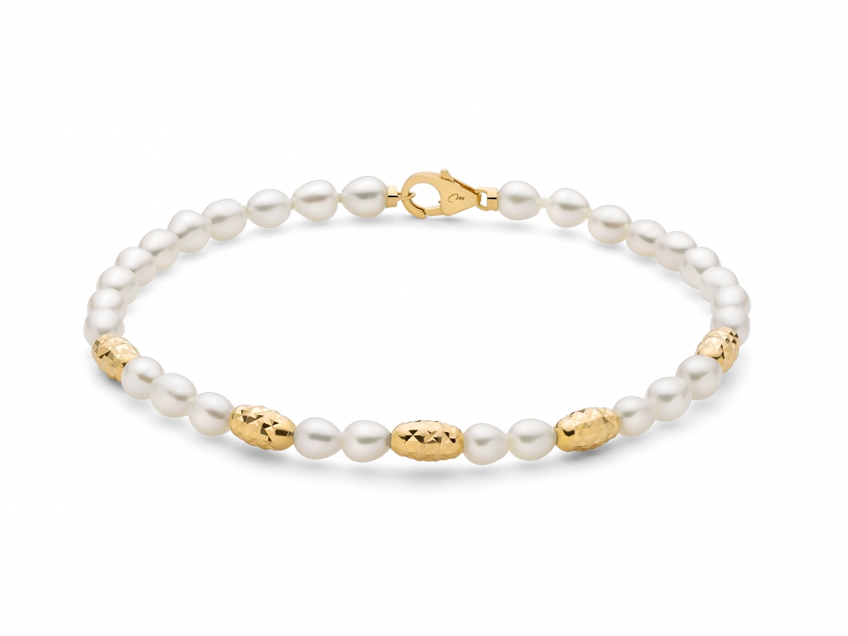 Miluna - 925k Silver and Real Pearl Bracelet