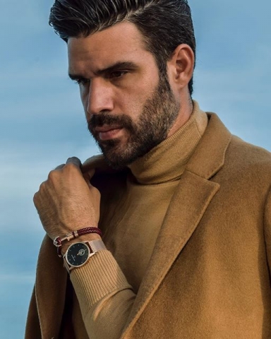 Paul Hewitt PHREPS - Anchor Bracelet Rose Gold with Dark Berry