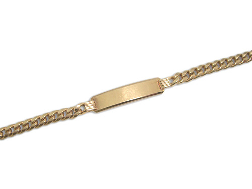 Bracciale con targa firmato Unoaerre personalizzabile in oro giallo 18kt