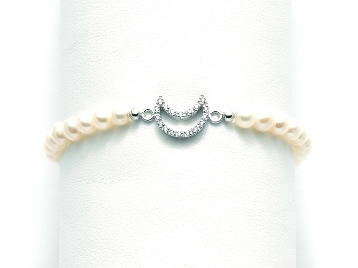 Bracciale di Perle Miluna collezione BRIO in argento e zirconi PBR2182