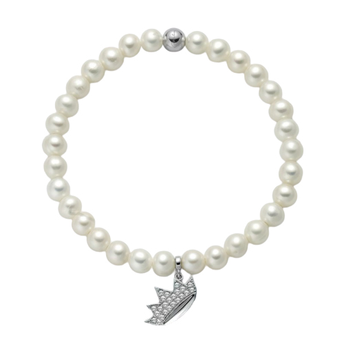 925K Silver Bracelet with Pearls and Topaz MILUNA