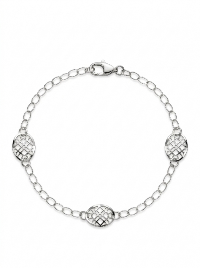 Bracciale Donna morbido in oro bianco 18kt