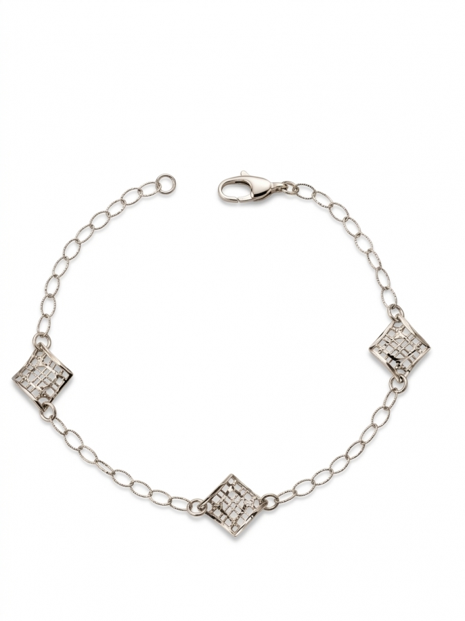 Bracciale Donna morbido in oro bianco 18kt