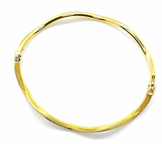 Bracciale Donna rigido a canna vuota in oro giallo 18kt