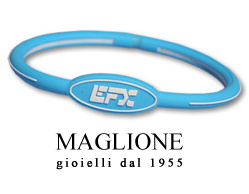Bracciale EFX originale con tecnologia olografica colore azzurro