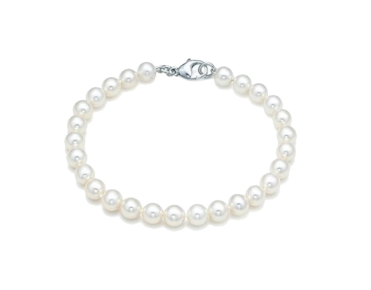 White Pearls 5-5,5 mm Bracelet with silver 925%