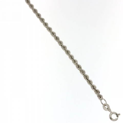 18k White Gold Bracelet type Rope laser