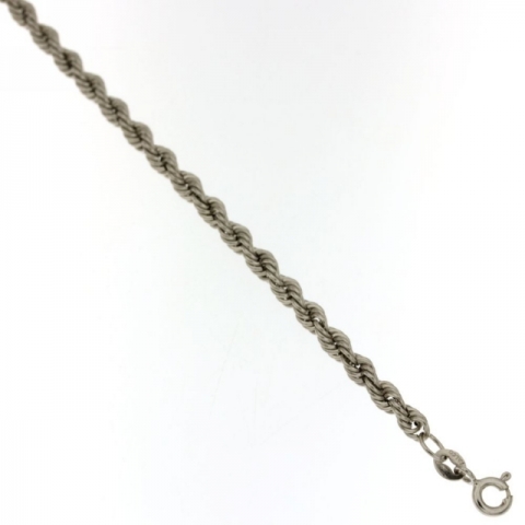 18k White Gold Bracelet type Rope laser