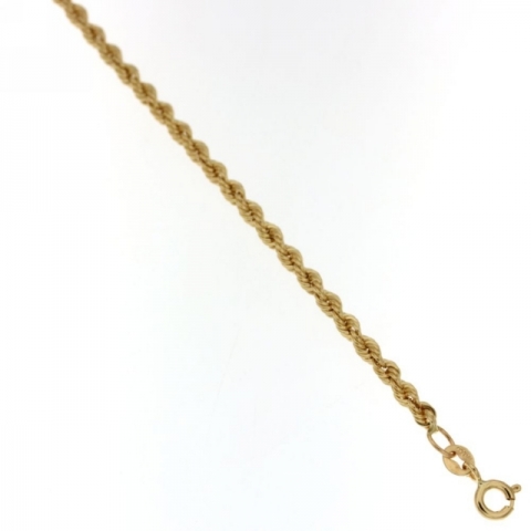 18k Yellow Gold Bracelet type Rope laser
