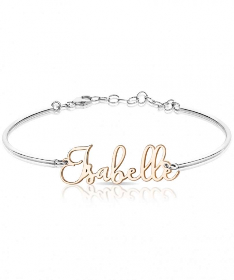 Silver bracelet with personalized name