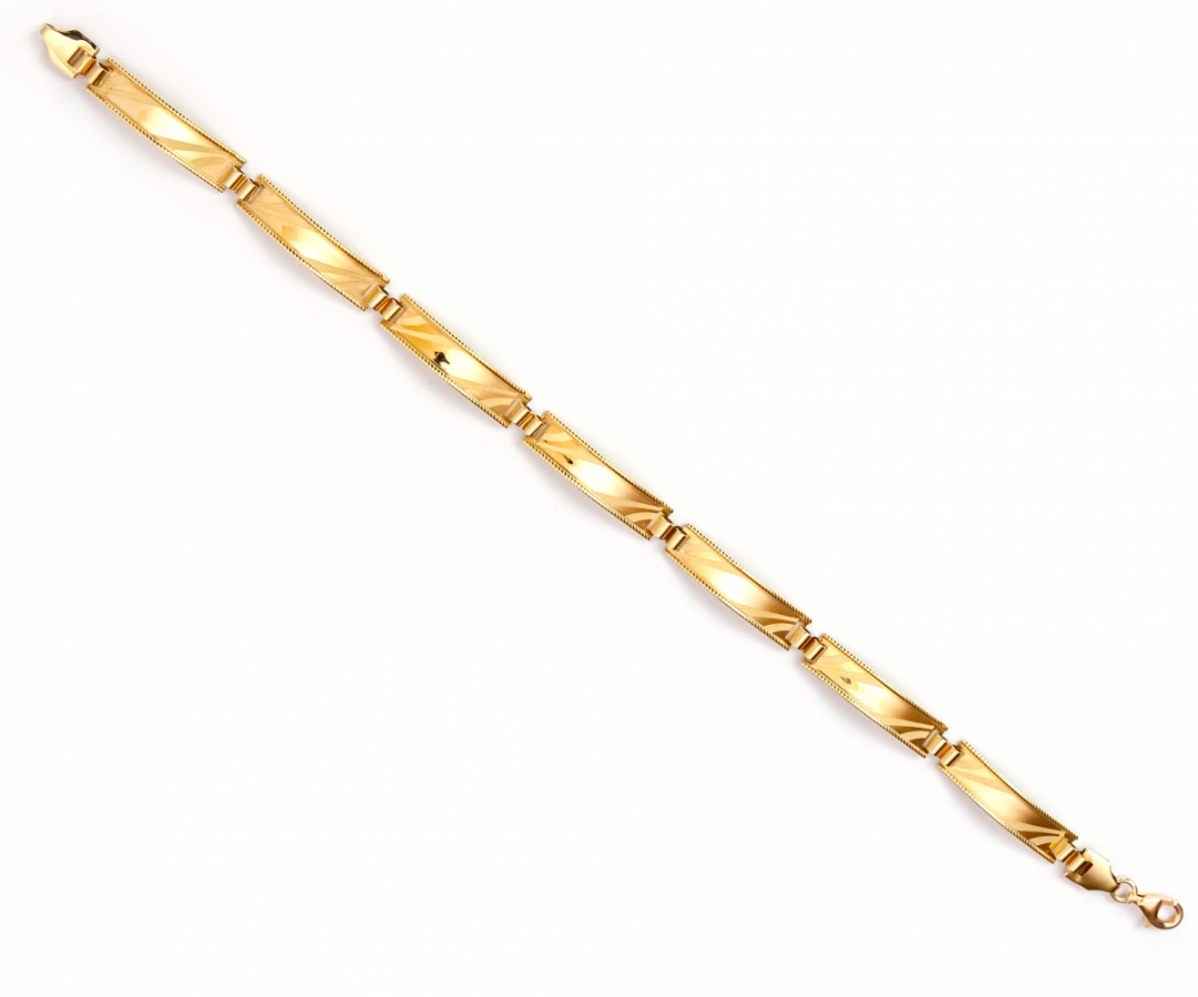 Bracciale da uomo in oro giallo 18kt a piastre