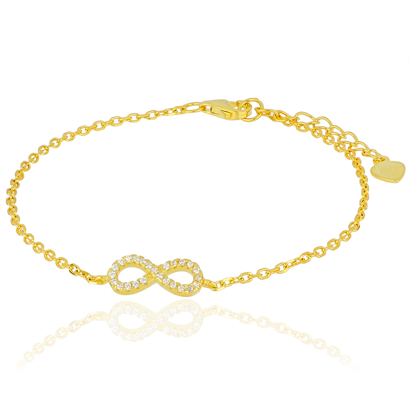 Bracciale Infinito in Argento 925% placcato giallo